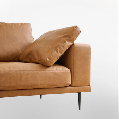 Deep Seated Brown Sofa