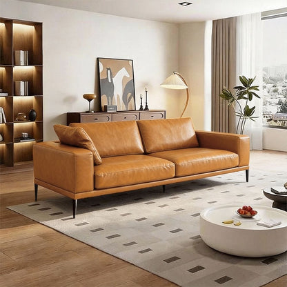 Deep Seated Brown Sofa