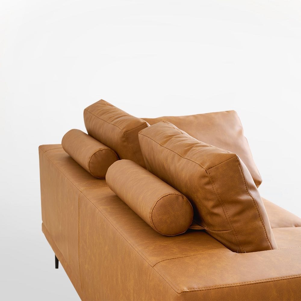 Deep Seated Brown Sofa