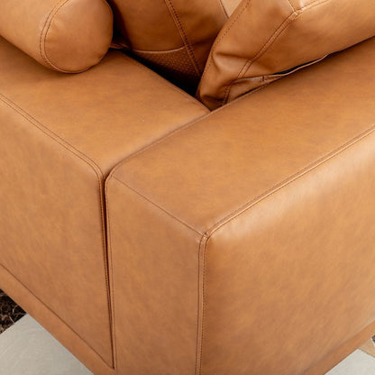 Deep Seated Brown Sofa