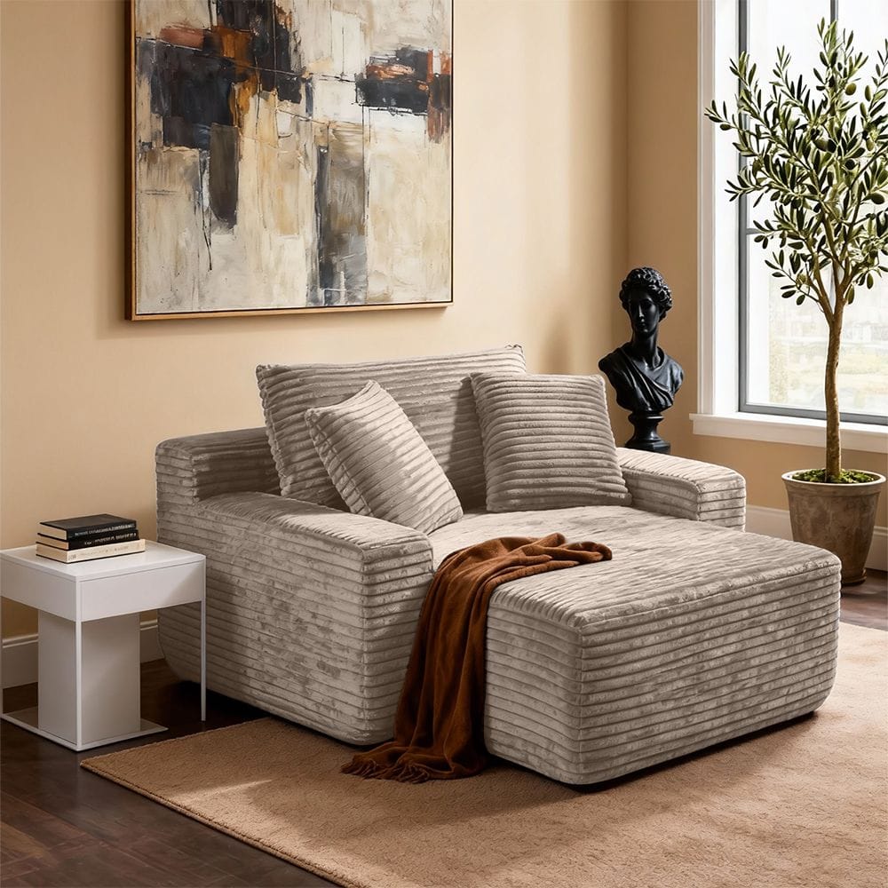 Modular Sofa Dark Grey Fabric
