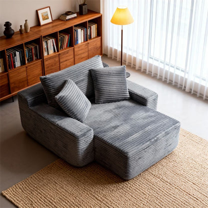 Modular Sofa Dark Grey Fabric