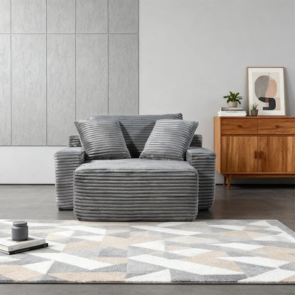 Modular Sofa Dark Grey Fabric