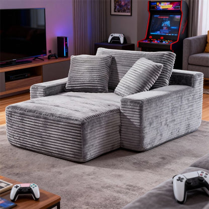 Modular Sofa Dark Grey Fabric