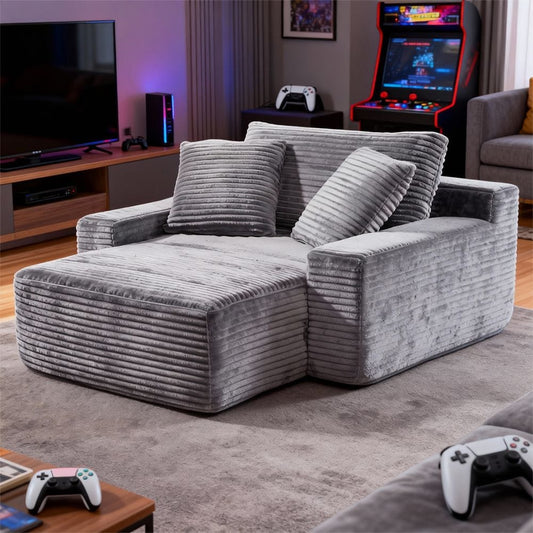 Modular Sofa Dark Grey Fabric