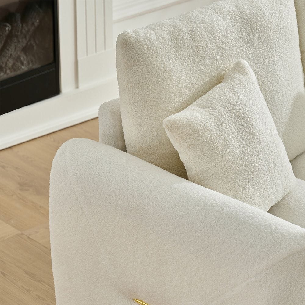 Corner Sofa Teddy Fabric Black