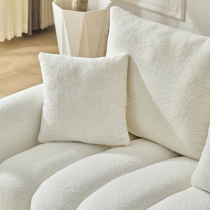 Corner Sofa Teddy Fabric Black