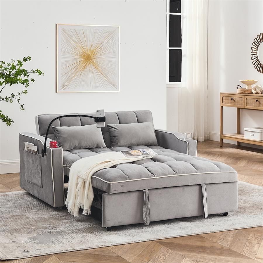 Double Velvet Sofa Bed Foldable