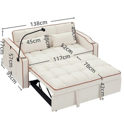 Double Velvet Sofa Bed
