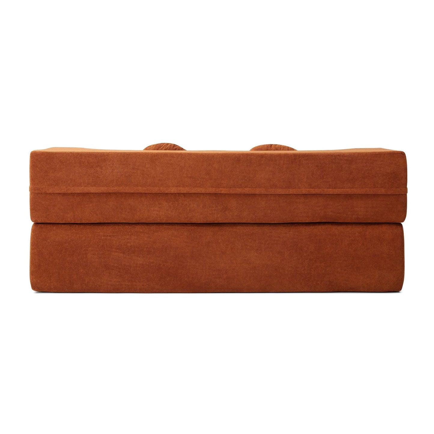 Folding Sofa Bed Orange Velvet