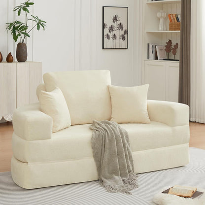 Velvet Sofa Bed Orange