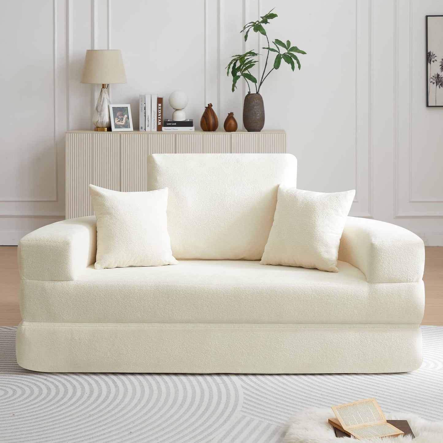 Velvet Sofa Bed Orange