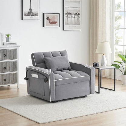 Single Sofa Bed Velvet