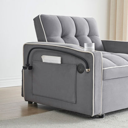Single Sofa Bed Velvet