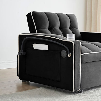 Single Sofa Bed Velvet