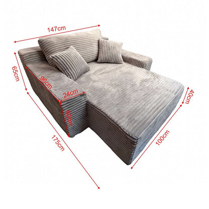 Modern Sofa Light Grey Fabric
