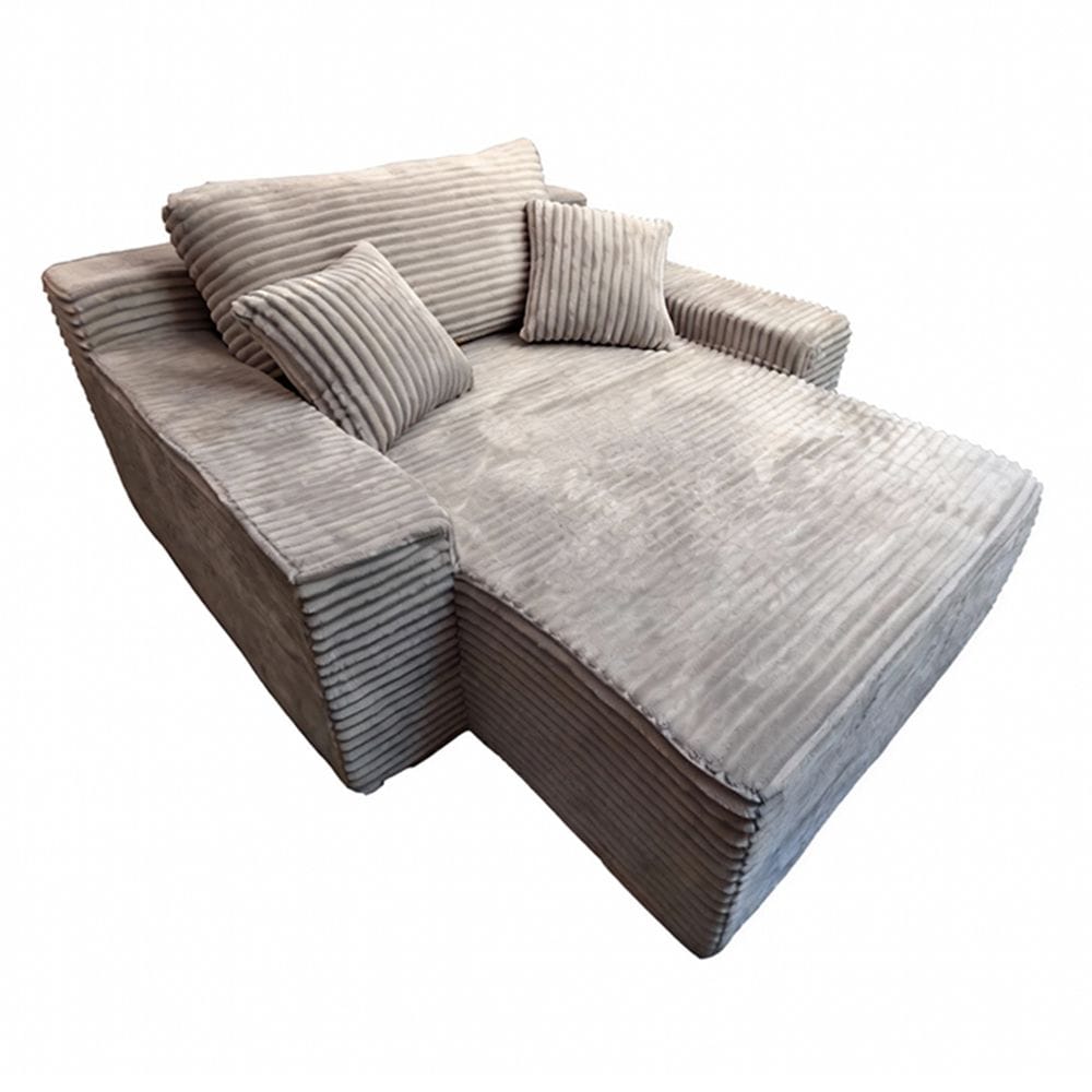 Modern Sofa Light Grey Fabric