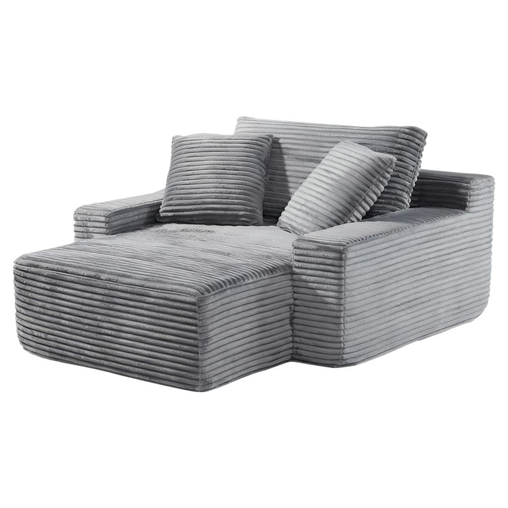Modern Sofa Light Grey Fabric