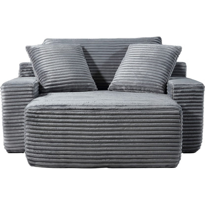 Modern Sofa Light Grey Fabric