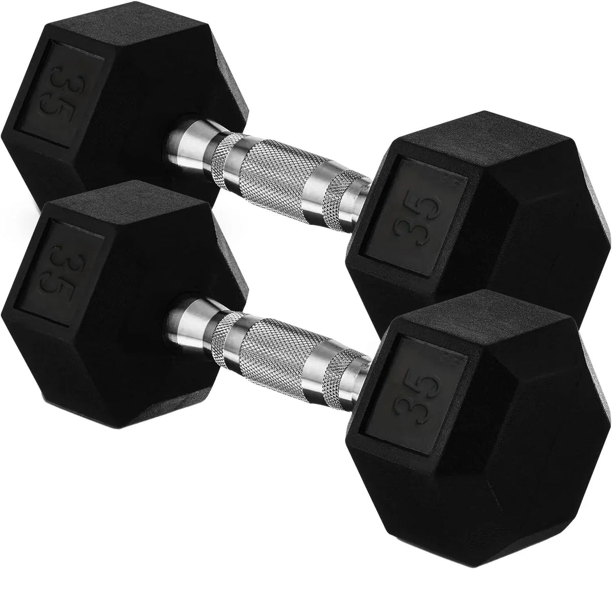 Rubber Hex Dumbbells Heavy Duty