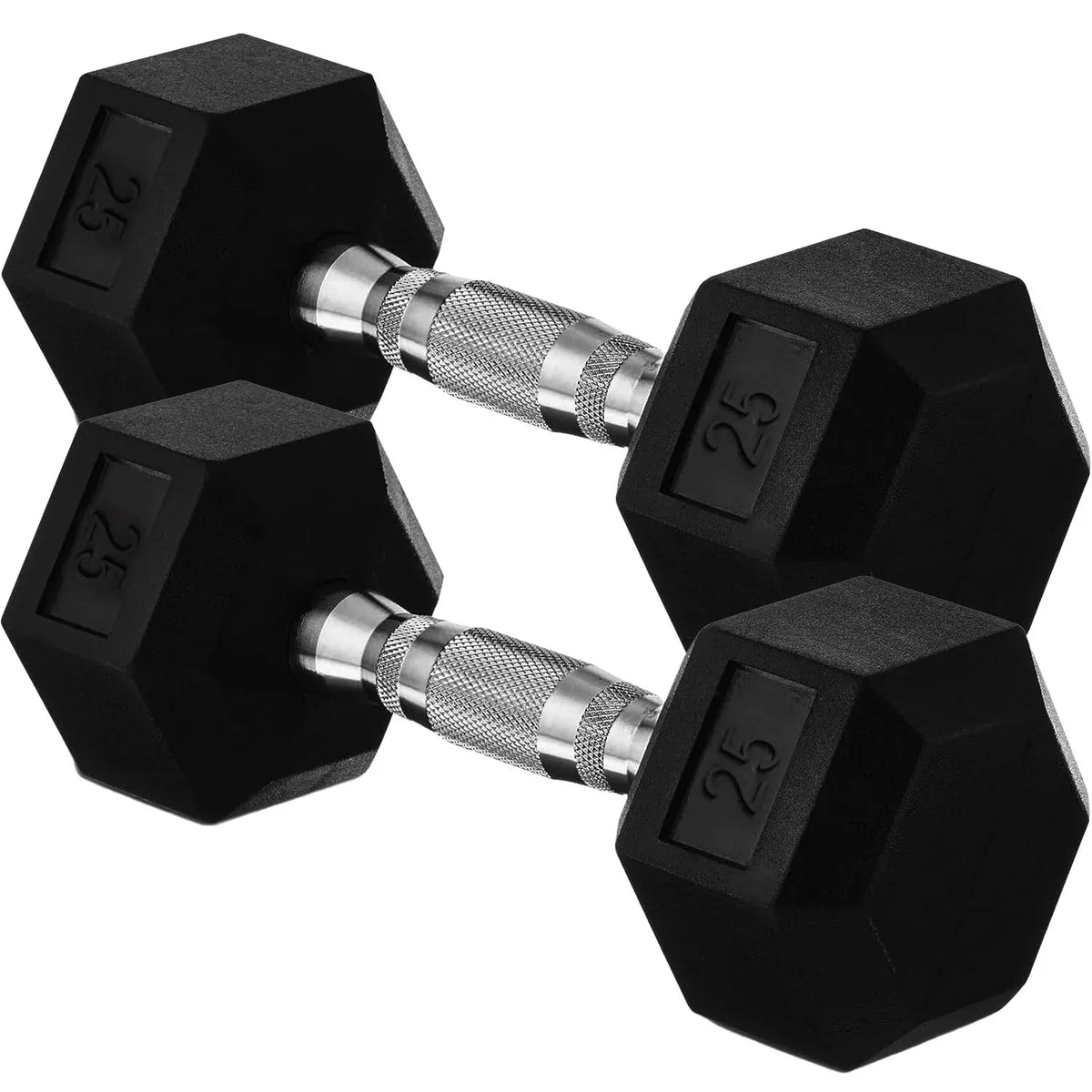 Rubber Hex Dumbbells Heavy Duty