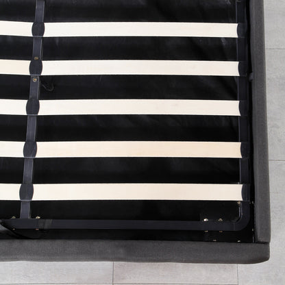 Milano Decor Eden Gas Lift Bed With Headboard Platform Storage Dark
