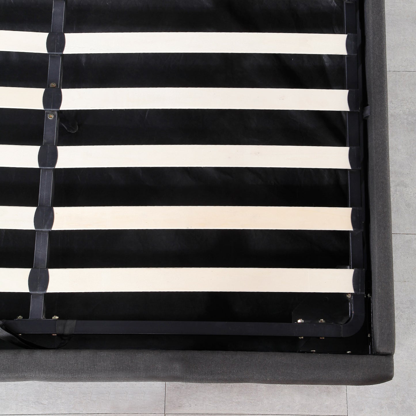 Milano Decor Eden Gas Lift Bed With Headboard Platform Storage Dark