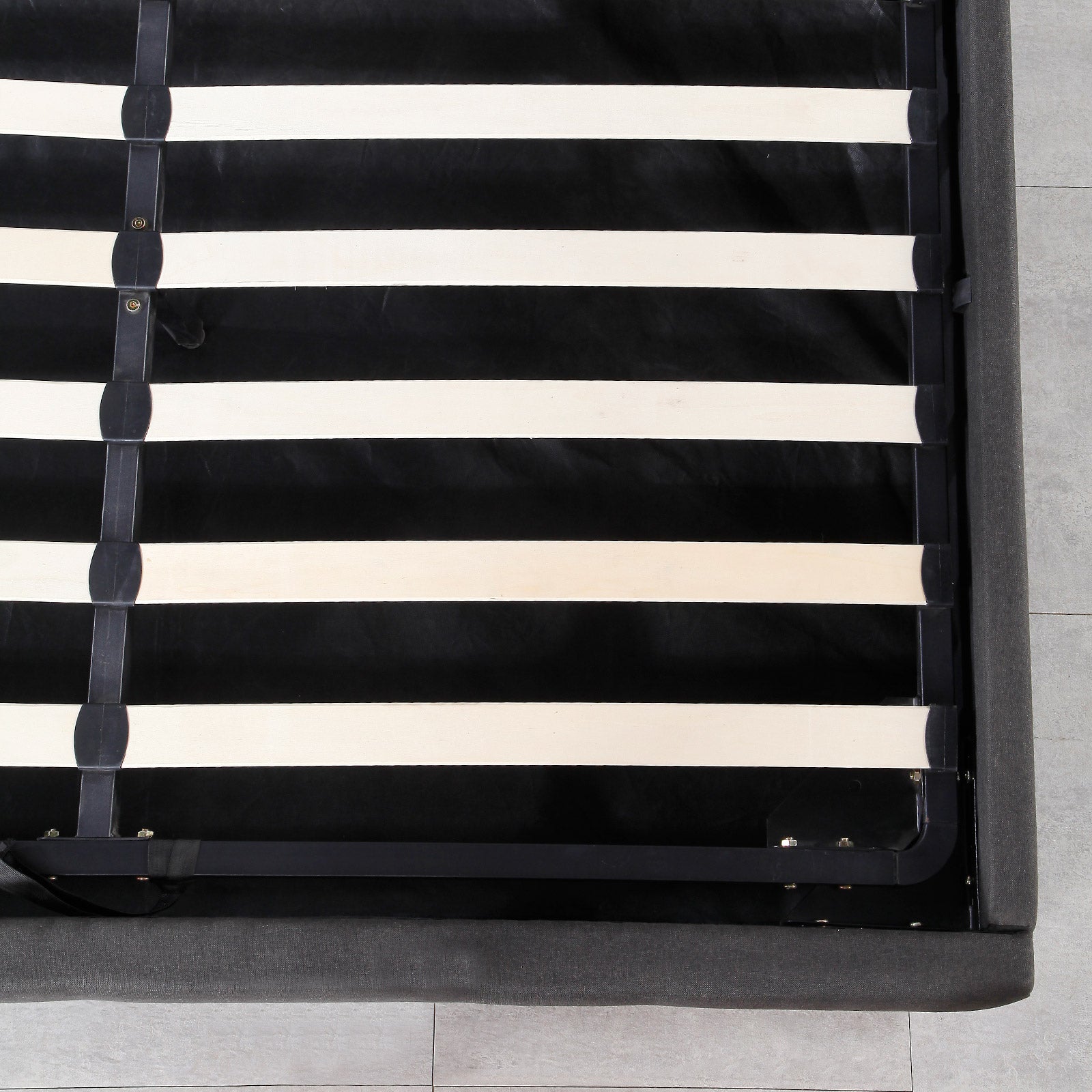 Milano Decor Eden Gas Lift Bed With Headboard Platform Storage Dark