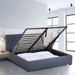 Milano Capri Luxury Gas Lift Bed Frame Base And Headboard With