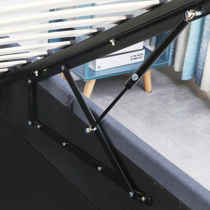 Milano Capri Luxury Gas Lift Bed Frame Base And Headboard With