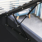 Milano Capri Luxury Gas Lift Bed Frame Base And Headboard With