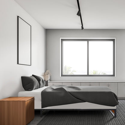 Milano Decor Sorrento Metal Wood Bed Frame Mattress Base Platform