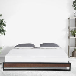 Milano Decor Sorrento Metal Wood Bed Frame Mattress Base Platform