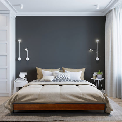 Milano Decor Sorrento Metal Wood Bed Frame Mattress Base Platform