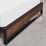 Milano Decor Sorrento Metal Wood Bed Frame Mattress Base Platform