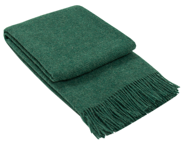 Brighton Throw - 100% Nz Wool - Emerald