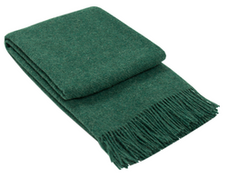 Brighton Throw - 100% Nz Wool - Emerald
