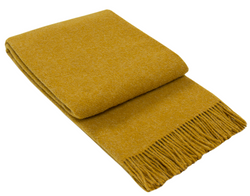 Brighton Throw - 100% Nz Wool - Mustard
