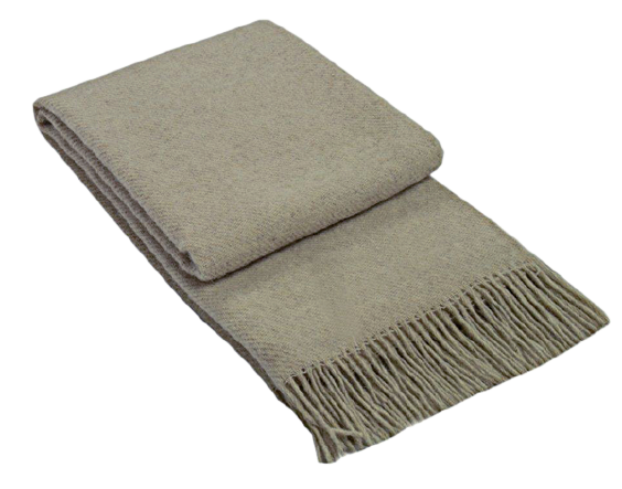 Brighton Throw - 100% Nz Wool - Beige