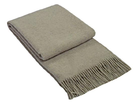 Brighton Throw - 100% Nz Wool - Beige