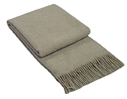 Brighton Throw - 100% Nz Wool - Beige