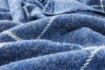 Brighton Throw - 100% Nz Wool -  Navy Stripe
