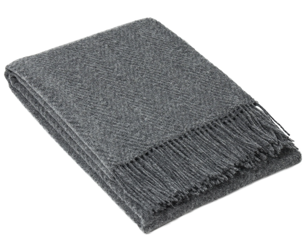  Hampton Throw - Merino Wool Blend - Slate