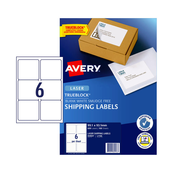  Laser Label Shp L7166 6Up Pack Of 100