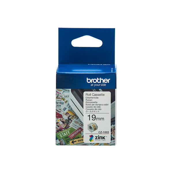  Cz1003 Tape Cassette Full Colour Continuous Label Roll, 19Mm Wide To Suit Vc-500W