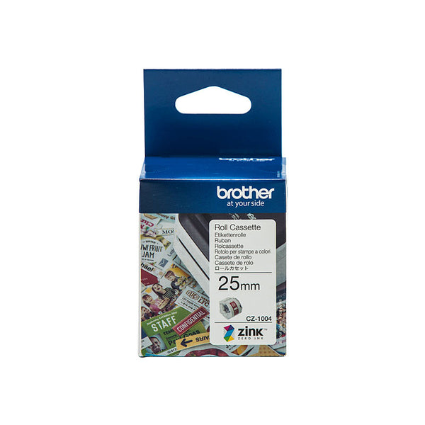  Cz1004 Tape Cassette Full Colour Continuous Label Roll, 25Mm Wide To Suit Vc-500W