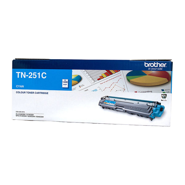  Tn-251C Colour Laser Toner - Cyan, 1,400 Pages