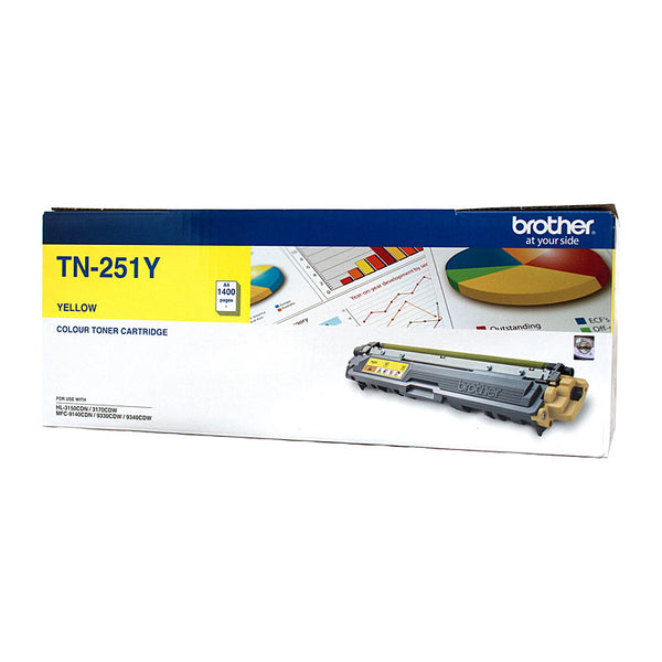  Tn-251Y Colour Laser Toner - Yellow, 1,400 Pages