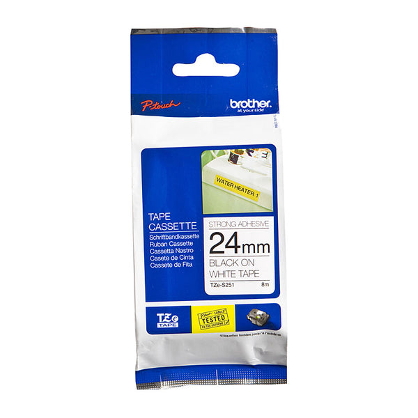  Tzes251 Labelling Tape 24Mm Black White Tape Strong Adhesive Tze Tape