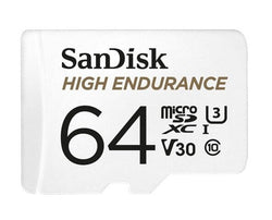 64Gb High Endurance Microsdxc V30 U3 C10 With Sd Adaptor